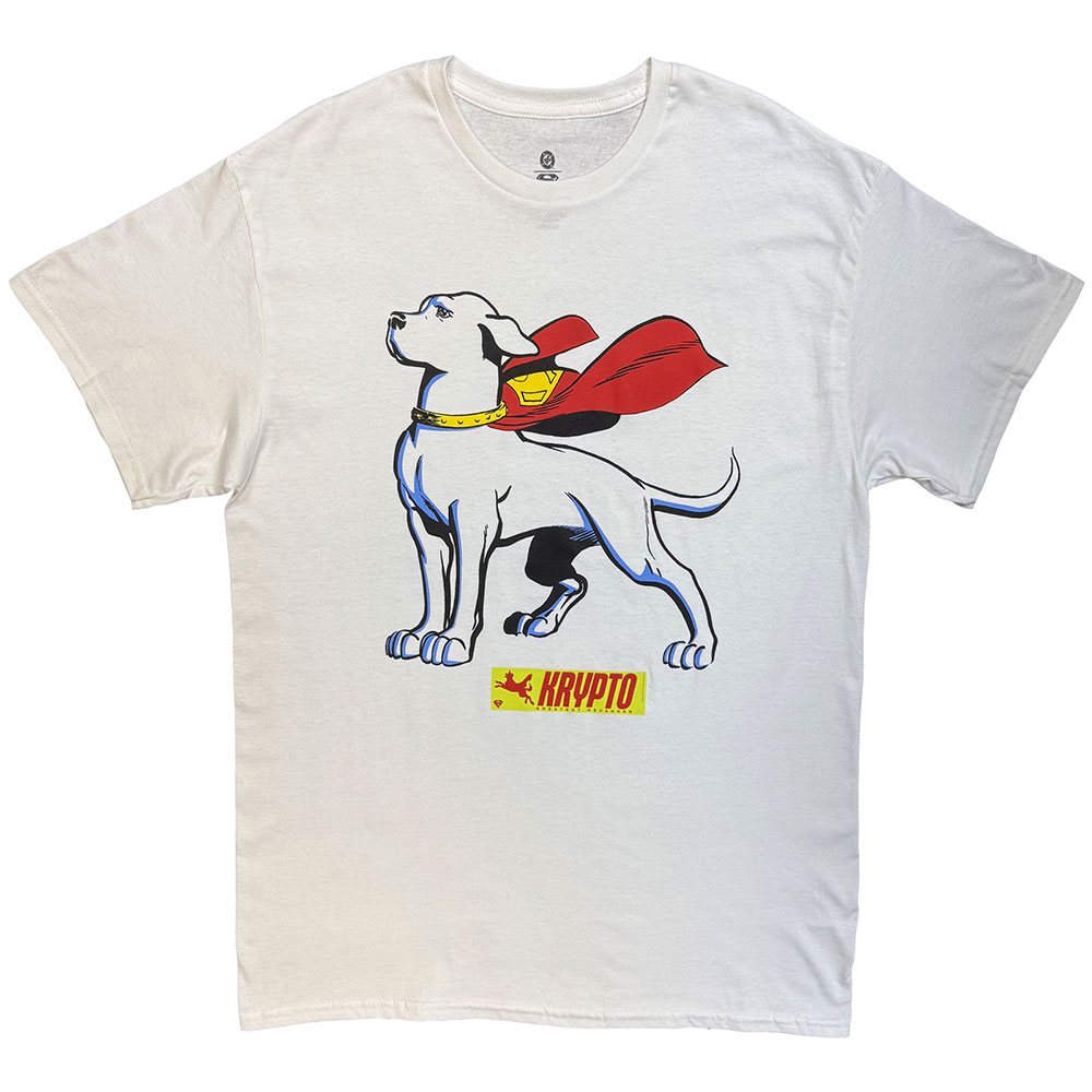 DC Comics - Superman Krypto Cape Tshirt Homme - Blanc